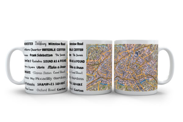 Hand-Drawn Manchester Map Mug - Image 2