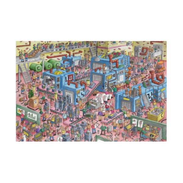 Colorful Factory-Themed Puzzle (110, 252, 520, 1014-piece) - A Fun Challenge for All Ages